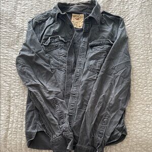 Hollister Men's Charcoal Shirt Jacket